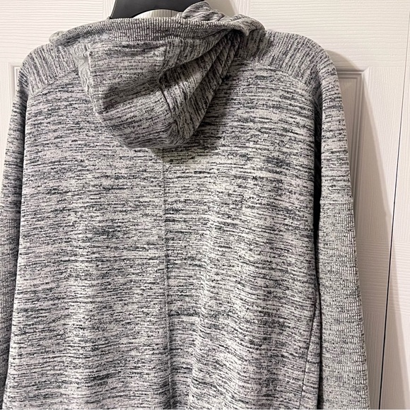Athleta Marled Gray Hooded Blissful Wrap Cardigan Sweater w/ Pockets size Small - Picture 8 of 12